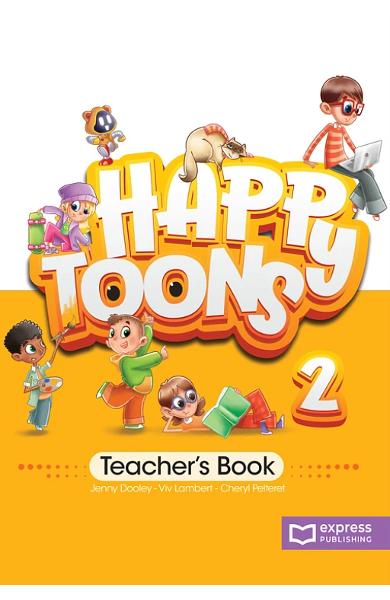 CURS LB. ENGLEZA HAPPY TOONS 2 MANUAL PROFESOR CU POSTER 