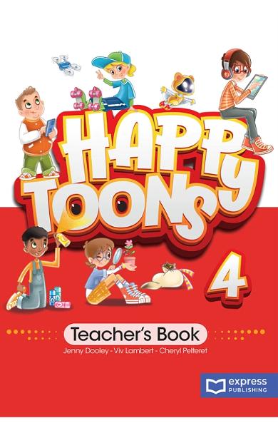 CURS LB. ENGLEZA HAPPY TOONS 4 MANUAL PROFESOR CU POSTER 
