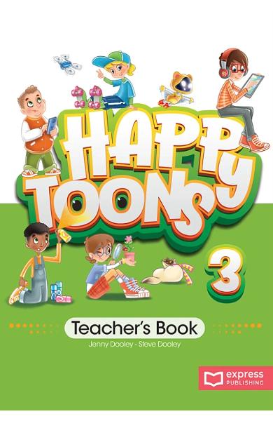 CURS LB. ENGLEZA HAPPY TOONS 3 MANUAL PROFESOR CU POSTER 