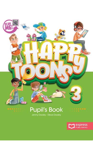 CURS LB. ENGLEZA HAPPY TOONS 3 MANUALUL ELEVULUI CU DIGIBOOK APP.